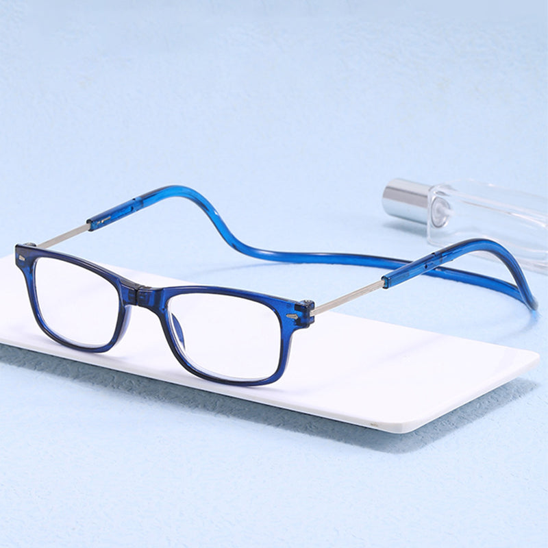 Hanger neck magnetic reading glasses