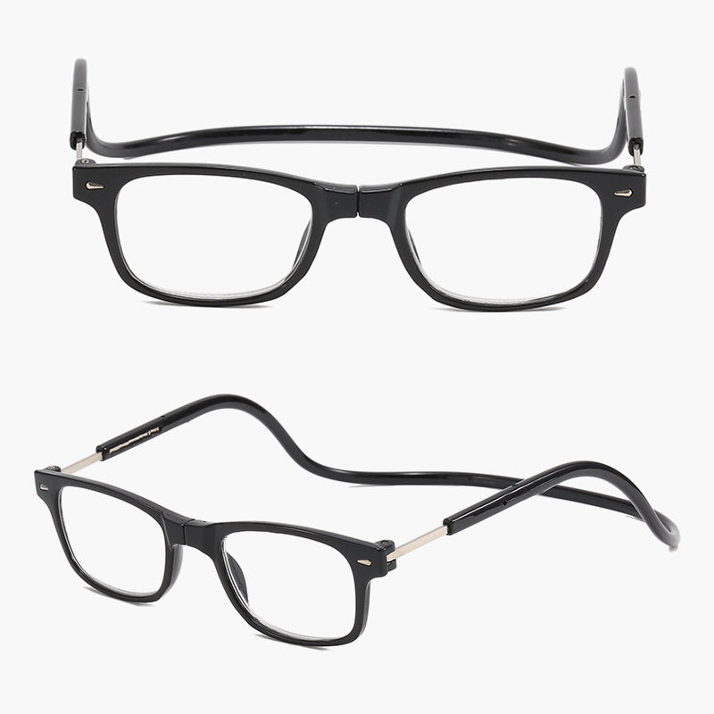 Hanger neck magnetic reading glasses