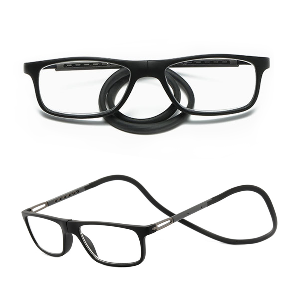 Hanger neck magnetic reading glasses