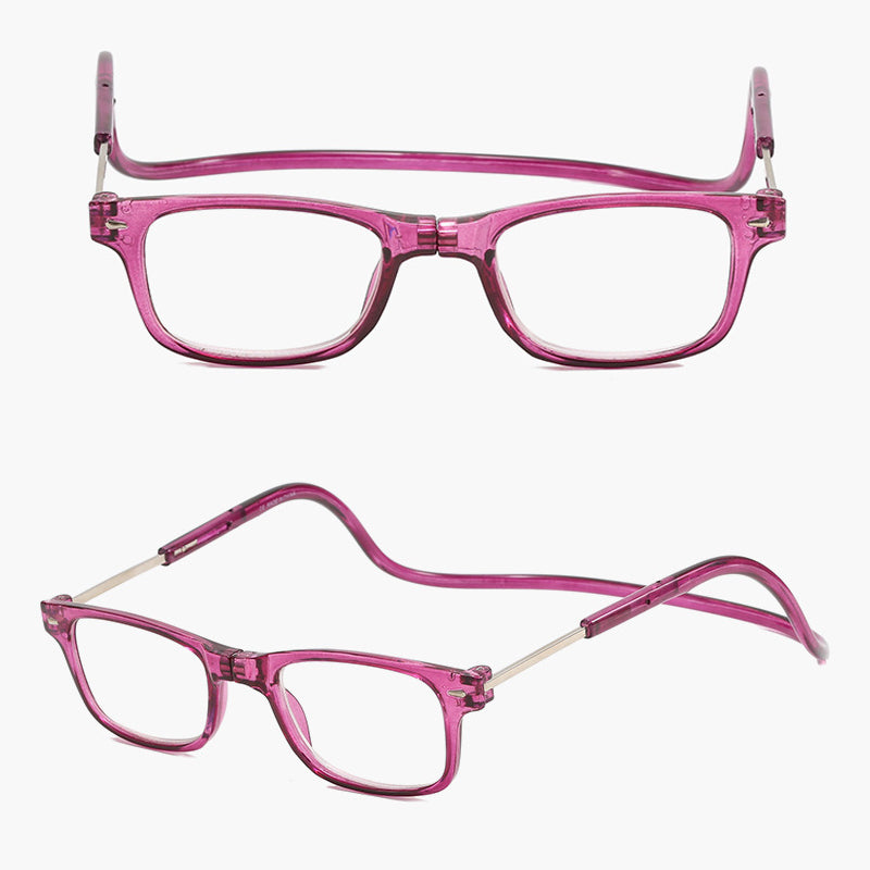 Hanger neck magnetic reading glasses