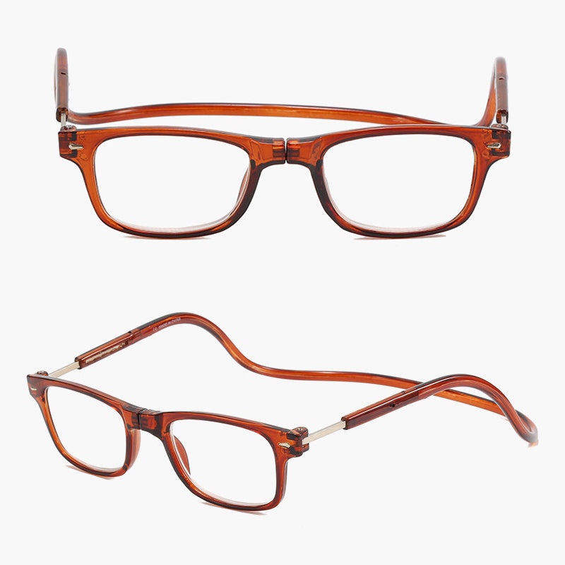 Hanger neck magnetic reading glasses