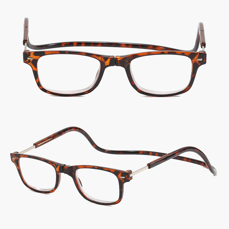 Hanger neck magnetic reading glasses