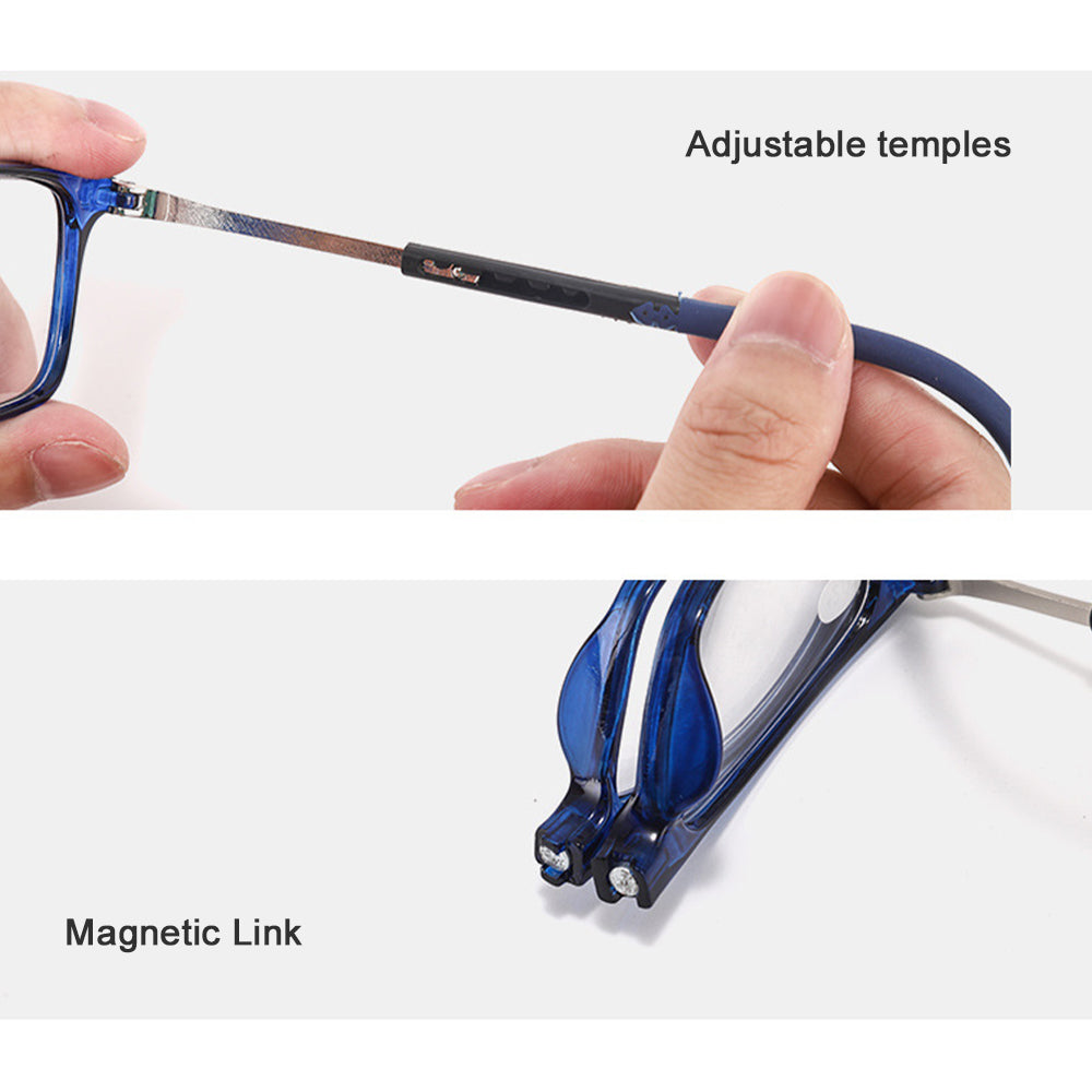 Hanger neck magnetic reading glasses