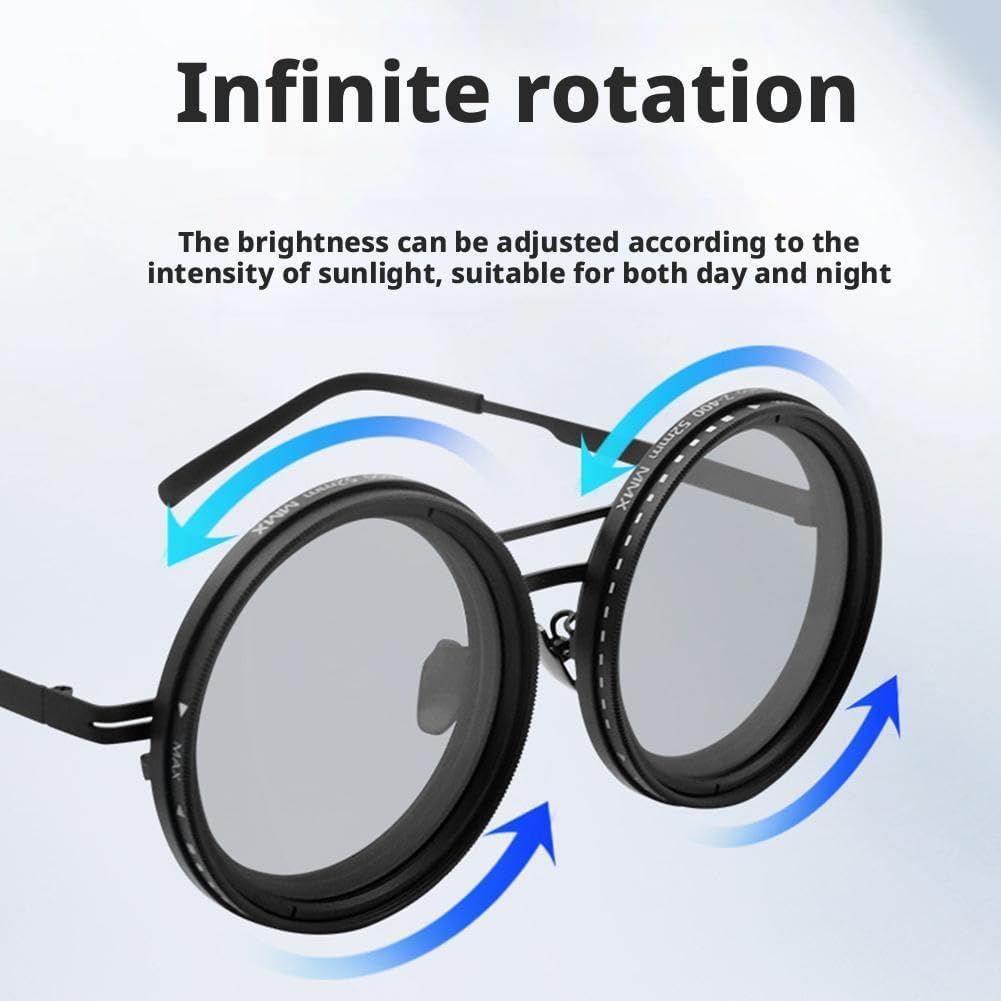 Smart Adjustable Tint Sunglasses with ND400 Filter & Polarized Lenses