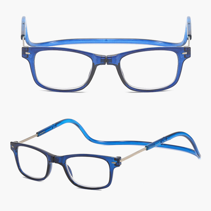 Hanger neck magnetic reading glasses