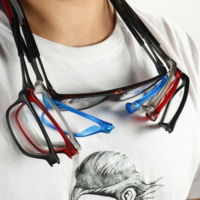 Magnetic foldable resin silicone reading glasses