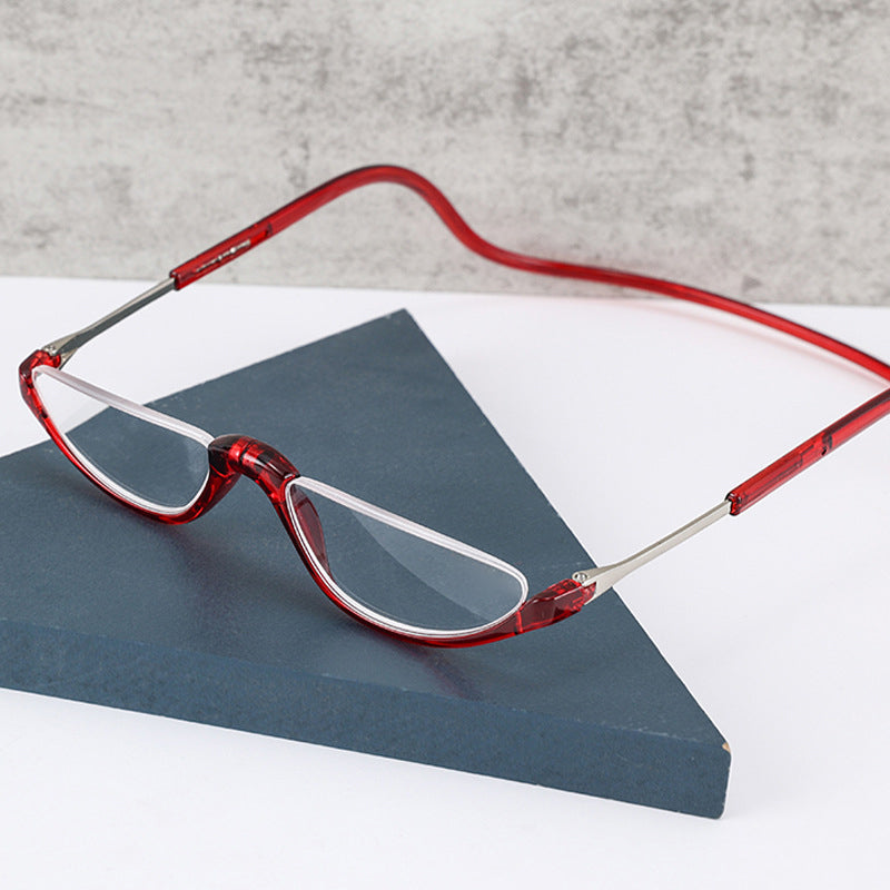 Magnetic neck-hanging glasses-half frame