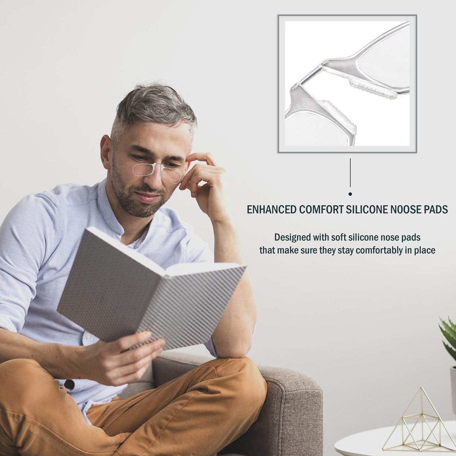 Portable reading glasses clip-on