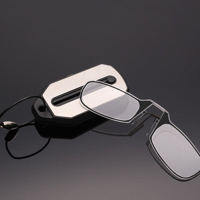 Portable reading glasses clip-on