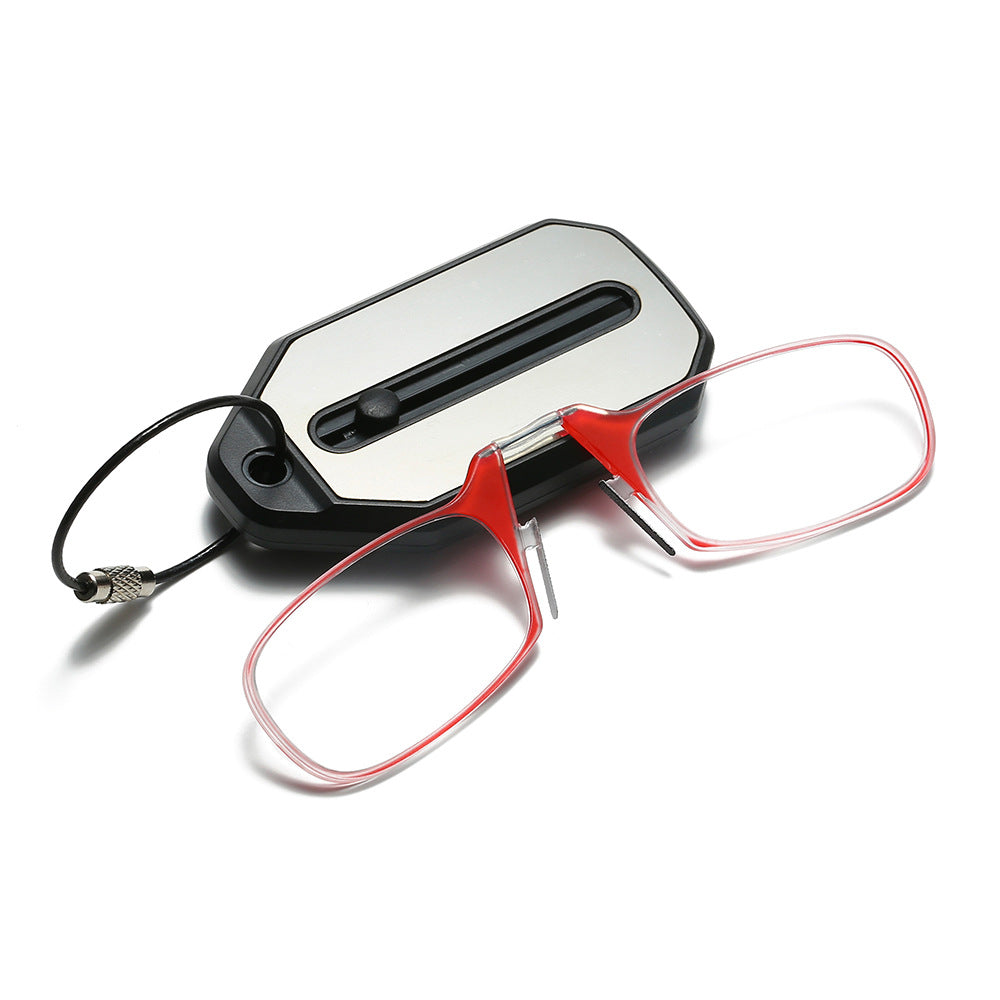 Portable reading glasses clip-on